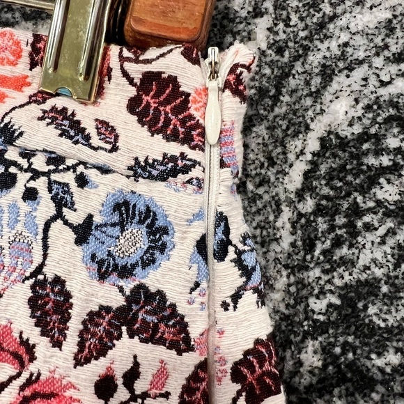 PROMOD jacquard mini skirt in blues and oranges - Picture 9 of 10